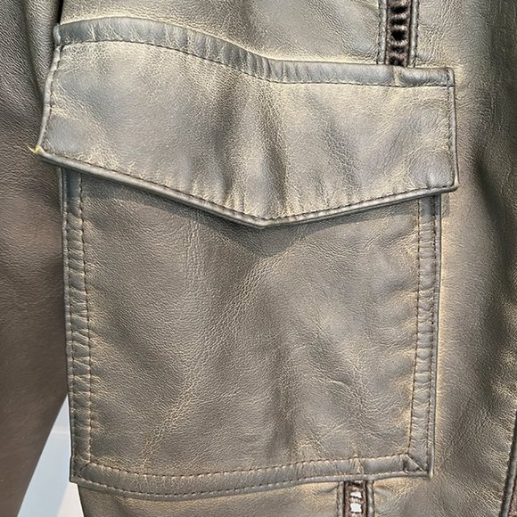 Anthropologie Hei Hei Vegan Leather Bomber Jacket - SP - Picture 5 of 10